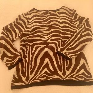 J. Crew animal print silk top